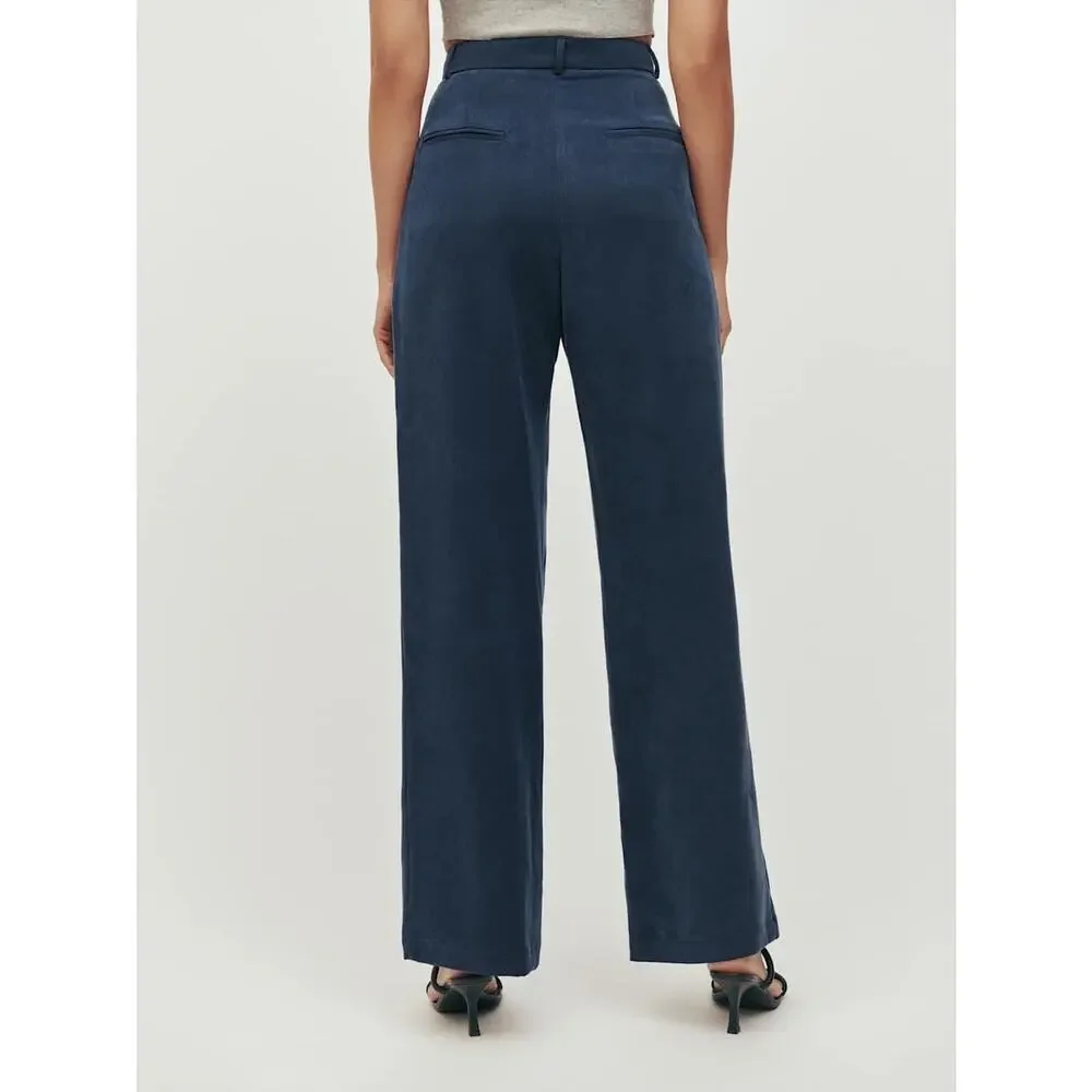 Reformation Mason Pants 6 Navy Blue